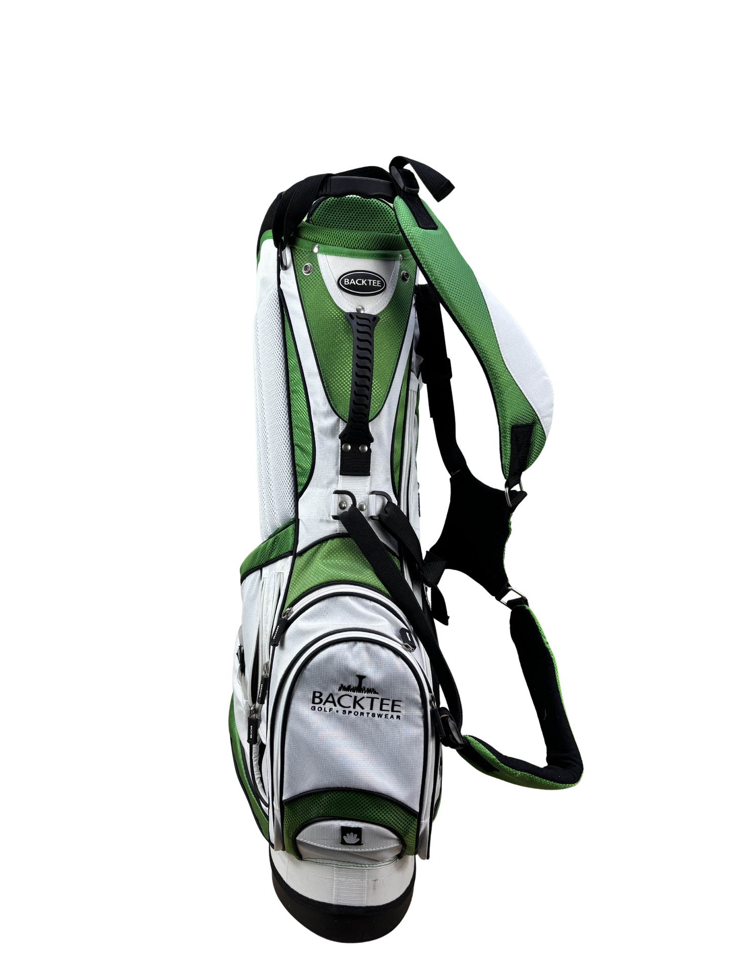 BACKTEE  5-vaks standbag wit/groen